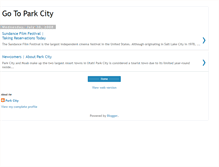 Tablet Screenshot of gotoparkcity.blogspot.com