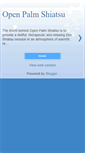 Mobile Screenshot of openpalmshiatsu.blogspot.com