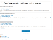 Tablet Screenshot of 123-cash-surveys-review.blogspot.com