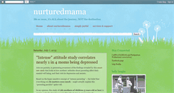 Desktop Screenshot of nurturedmama.blogspot.com