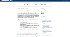 Desktop Screenshot of manufacturersnook.blogspot.com