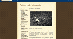 Desktop Screenshot of antidotocontralaignorancia.blogspot.com