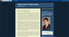 Desktop Screenshot of advicefortheyounglawyer.blogspot.com