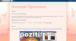 Desktop Screenshot of homeopatiogreniyorum.blogspot.com