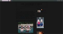 Desktop Screenshot of leonhartfamily.blogspot.com