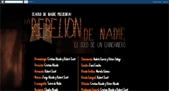 Desktop Screenshot of larebeliondenadie.blogspot.com