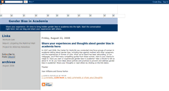 Desktop Screenshot of genderbiasinacademia.blogspot.com