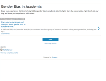 Tablet Screenshot of genderbiasinacademia.blogspot.com