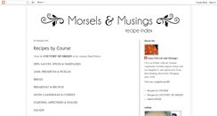 Desktop Screenshot of morselsandmusingsrecipes.blogspot.com