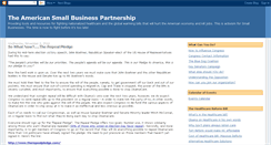 Desktop Screenshot of americansmallbusinesspartnership.blogspot.com