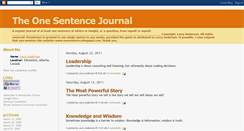 Desktop Screenshot of onesentence.blogspot.com