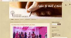 Desktop Screenshot of chandigarhliterary.blogspot.com