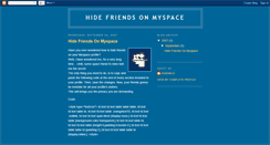 Desktop Screenshot of hidefriendsonmyspace.blogspot.com