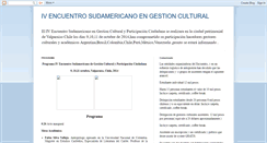 Desktop Screenshot of encuentrosudamericanogestioncultural.blogspot.com