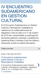 Mobile Screenshot of encuentrosudamericanogestioncultural.blogspot.com