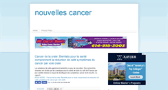 Desktop Screenshot of nouvellescancer.blogspot.com