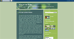 Desktop Screenshot of muslim4islam.blogspot.com