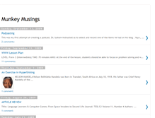 Tablet Screenshot of munkeymusings.blogspot.com