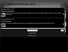 Tablet Screenshot of abandoneddreams2012.blogspot.com