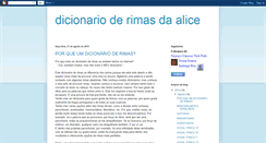 Desktop Screenshot of dicionarioderimasdaalice.blogspot.com