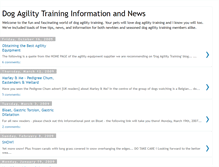 Tablet Screenshot of dogagilitytraining.blogspot.com