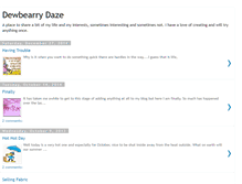 Tablet Screenshot of dewbearrydaze.blogspot.com