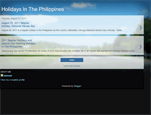 Tablet Screenshot of holidaysinthephilippines.blogspot.com