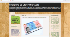 Desktop Screenshot of cronicasdeunainmigrante.blogspot.com