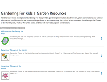 Tablet Screenshot of gardening-for-kids.blogspot.com