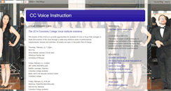 Desktop Screenshot of ccvoiceinstruction.blogspot.com