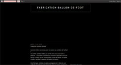 Desktop Screenshot of fabrication-ballon-de-foot.blogspot.com