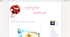 Desktop Screenshot of cytrynamalina.blogspot.com