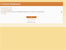 Tablet Screenshot of cwcheatdatabases.blogspot.com