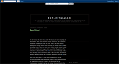 Desktop Screenshot of exploitgiallo.blogspot.com