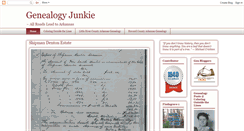 Desktop Screenshot of genealogyjunkie.blogspot.com
