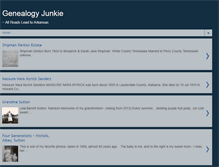 Tablet Screenshot of genealogyjunkie.blogspot.com
