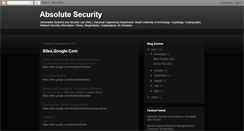 Desktop Screenshot of absolute-security.blogspot.com