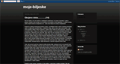 Desktop Screenshot of moje-biljeske.blogspot.com