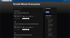 Desktop Screenshot of kronikimiastakrasnystaw.blogspot.com