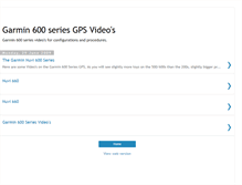 Tablet Screenshot of garmin600seriesvideos.blogspot.com