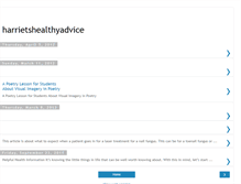 Tablet Screenshot of harriet-harrietshealthyadvice.blogspot.com