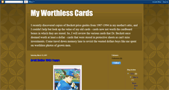 Desktop Screenshot of myworthlesscards.blogspot.com