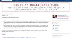 Desktop Screenshot of canadianhealthcareblog.blogspot.com