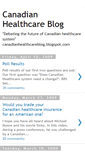Mobile Screenshot of canadianhealthcareblog.blogspot.com