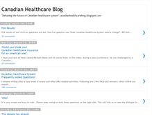 Tablet Screenshot of canadianhealthcareblog.blogspot.com