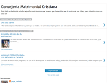 Tablet Screenshot of consejeriamatrimonioscristianos.blogspot.com