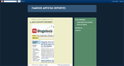 Desktop Screenshot of famososartistasdeportes.blogspot.com