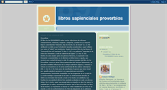 Desktop Screenshot of librossapiencialesproverbios.blogspot.com