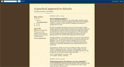 Desktop Screenshot of practicaladvaita.blogspot.com