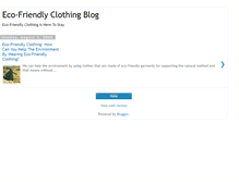 Tablet Screenshot of eco-friendly-clothing-now.blogspot.com